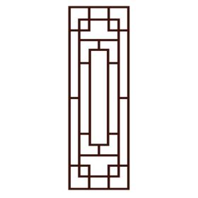 Chinese Style Imitation Redwood Lattice Window Film No Glue Sliding Door Static Window Film Frosted Glass Window Film; 15x39 inch