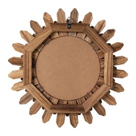 VEVOR Wall Mirror Decorative, 12-inch Rustic Wood Wall Decor Mirror
