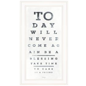 "Eye Chart I" by Artisan Marla Rae, Ready to Hang Framed Print, White Frame