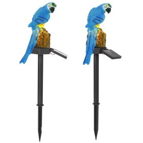 Solar Powered Parrot Garden Light IP65 Waterproof LED Parrot Landscape Lamp Decorative Lawn Lights (Option: BlueParrot)