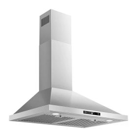 Wall Mount Range Hood 30 Inch, 700 CFM Kitchen Hood Stainless Steel Stove Vent Hood With Gesture Sensing & Touch Control, Ducted/Ductless Convert (Option: Silver)
