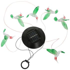 LED Solar Hummingbird Wind Chime Solar String Lights 6 LEDs Color-Changing IP65 Waterproof Decorative Lamp (Option: Green)