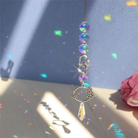 1pc; Colorful Crystals Suncatcher Hanging Sun Catcher With Chain Pendant Ornament Crystal Balls For Window Home Garden Christmas Day Party Weddin (Model: Planet Six)