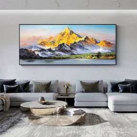 Hand Painted Oil Painting Large Landscape Oil Painting Original Mountain Canvas Painting Abstract Painting Modern Art Acrylic Painting Living Roo (Style: 01, size: 40x80cm)