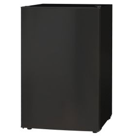4.5 Cu.Ft Mini Fridge, Single Door Refrigerator with Freezer, Wheels, Adjustable Thermostat, Reversible Door, Black (Option: Black-560x590x920 mm)