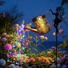 2PCS Solar Garden Decorative Lamp, Outdoor Landscape Lamp, Torch Lamp, Outdoor Lighting Lamp, Party Atmosphere Lamp, Fairy Lamp, Suitable For Gar (Option: 1PCS-Colorful)